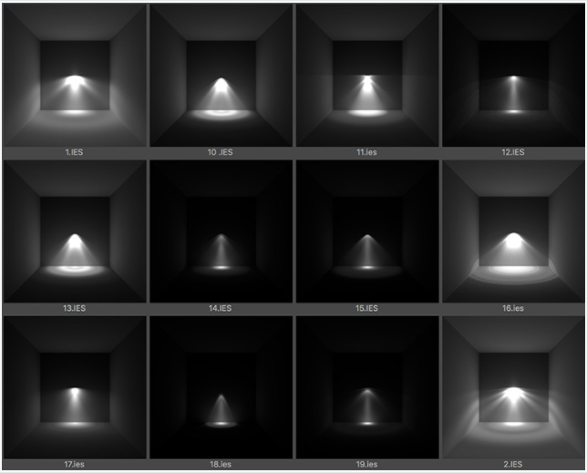 C4D预设：IES灯光预设 免费下载