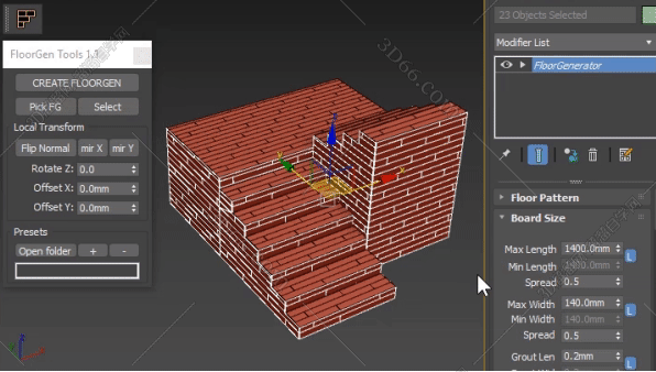 3dsMax地板生成插件：FloorGen Tools V1.2 For 2013-2020