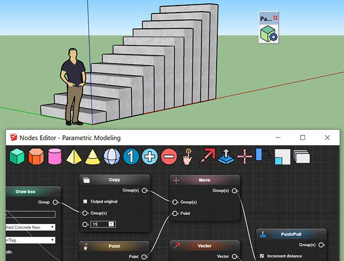 Parametric Modeling v0.0.7【支持Sketchup2015-2022】参数化建模草图大师中文插件免费版