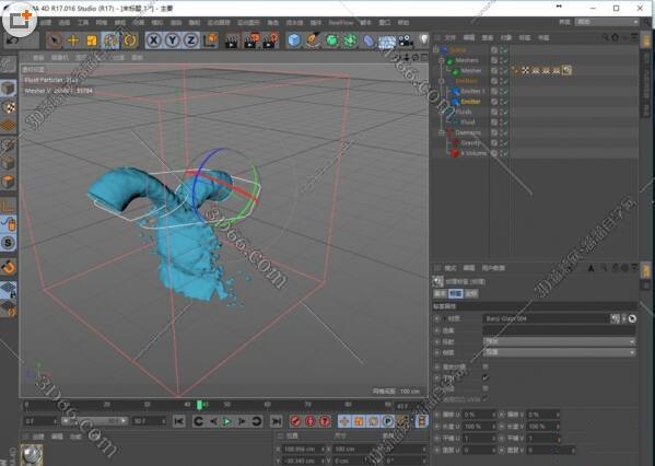 C4D流体动力学模拟插件：RealFlow完整中文汉化版