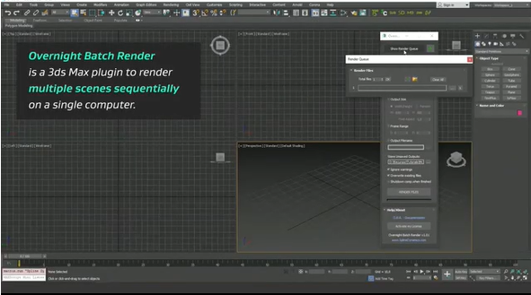 【3dmax插件】3Dmax批量渲染插件 Overnight Batch Render v1.20 for 3ds Max 2015-2023英文版下载