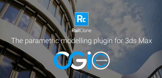 3DsMax参数化建模插件：RailClone Pro v3.2.0+Library For 2013-2019