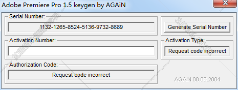Adobe Premiere1.5序列号【PR1.5注册机】破解补丁