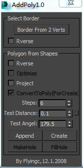 3DMAX Addpoly1.0脚本插件