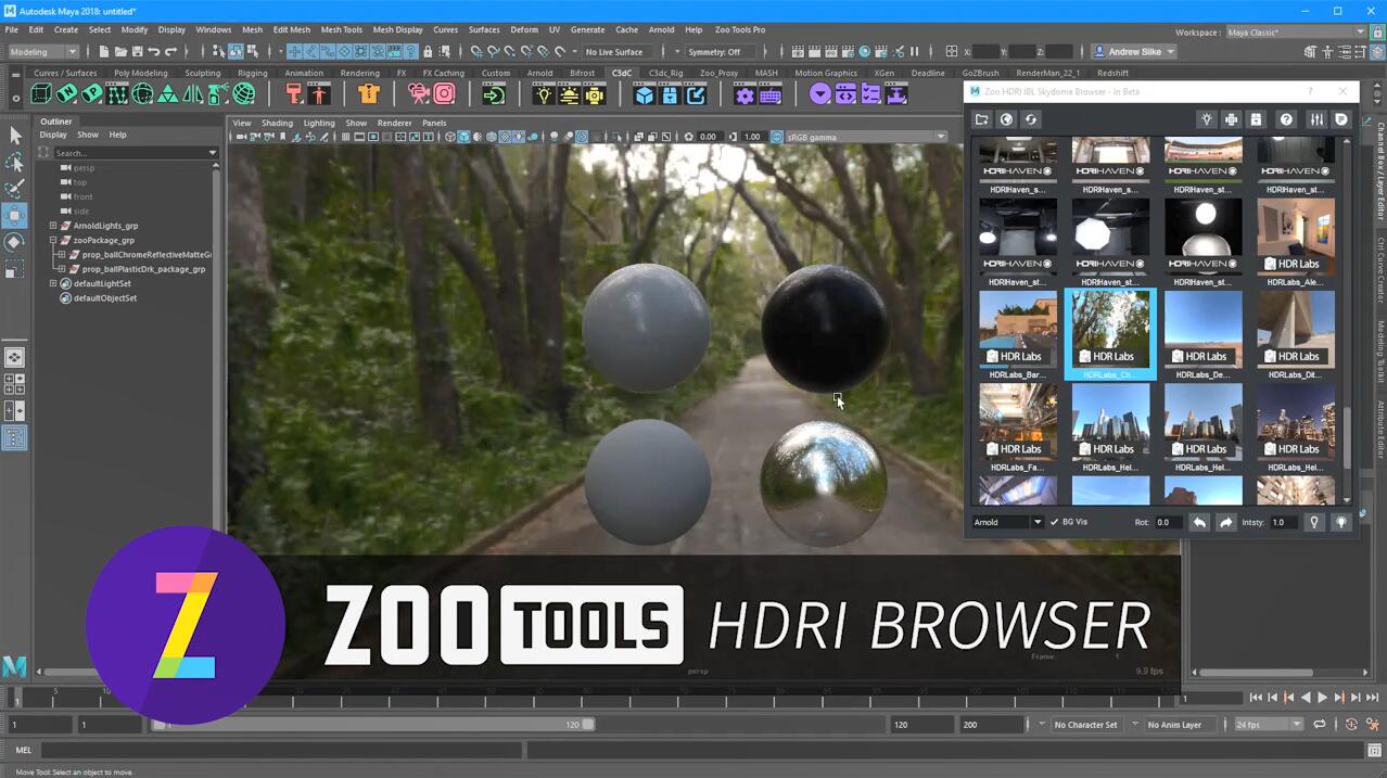 Maya照明插件预设集：Zoo Tools Pro v1.4+使用教程