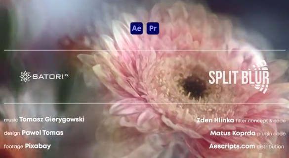 AE/PR万花筒风格模糊插件：Aescripts Split Blur V1.0.2免费下载