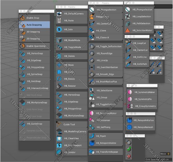 C4D建模脚本快捷工具包插件：HB ModellingBundle v2.0.1