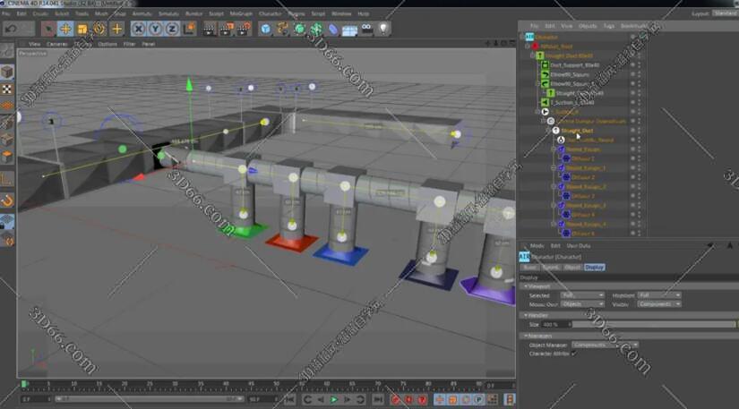 C4D管道通风管生成插件：The Pixel Lab Air Duct Generator