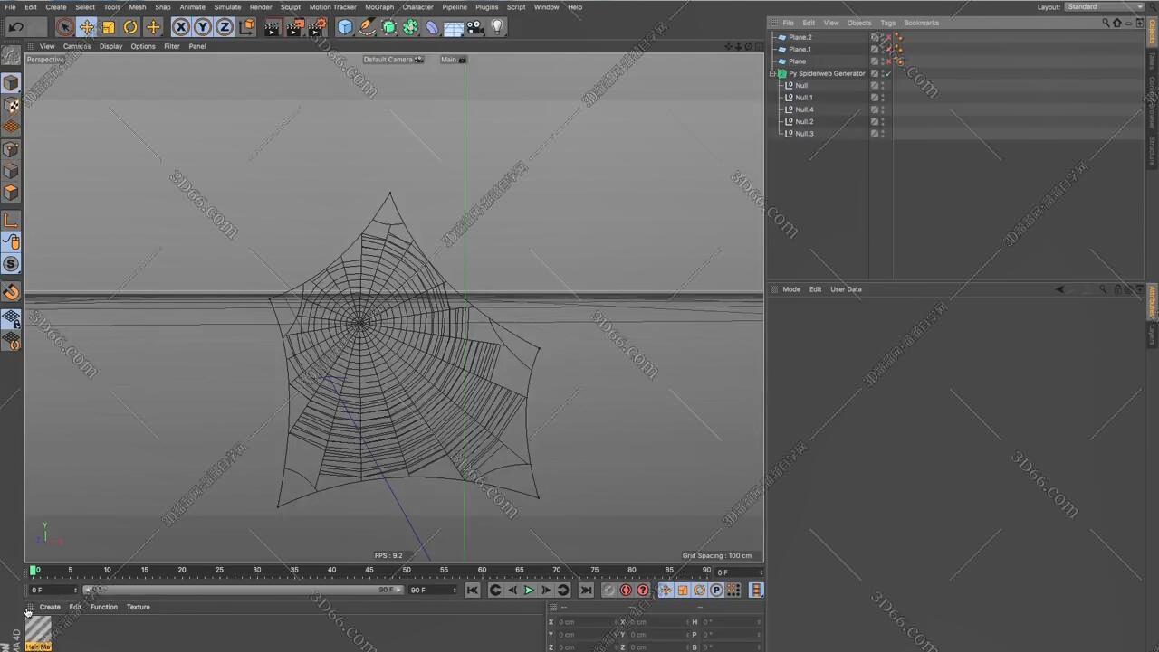 C4D蜘蛛网预设插件：AEscripts SpiderWeb