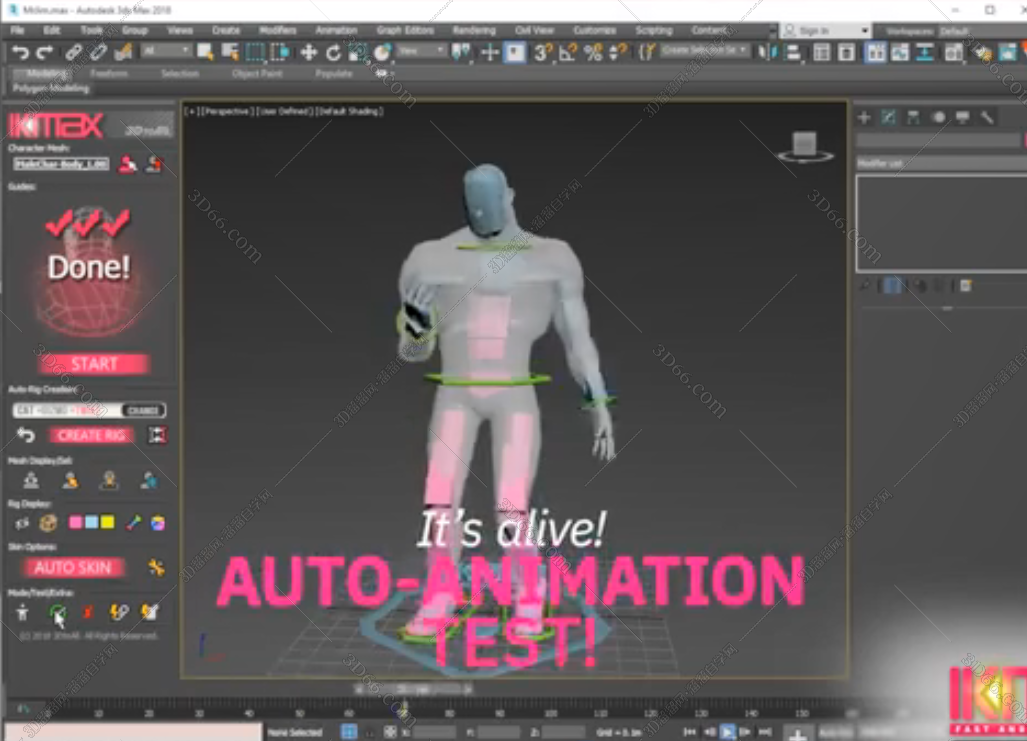 3dsMax角色自动绑定插件： IKMAX v1.0 For 2015-2019修复版