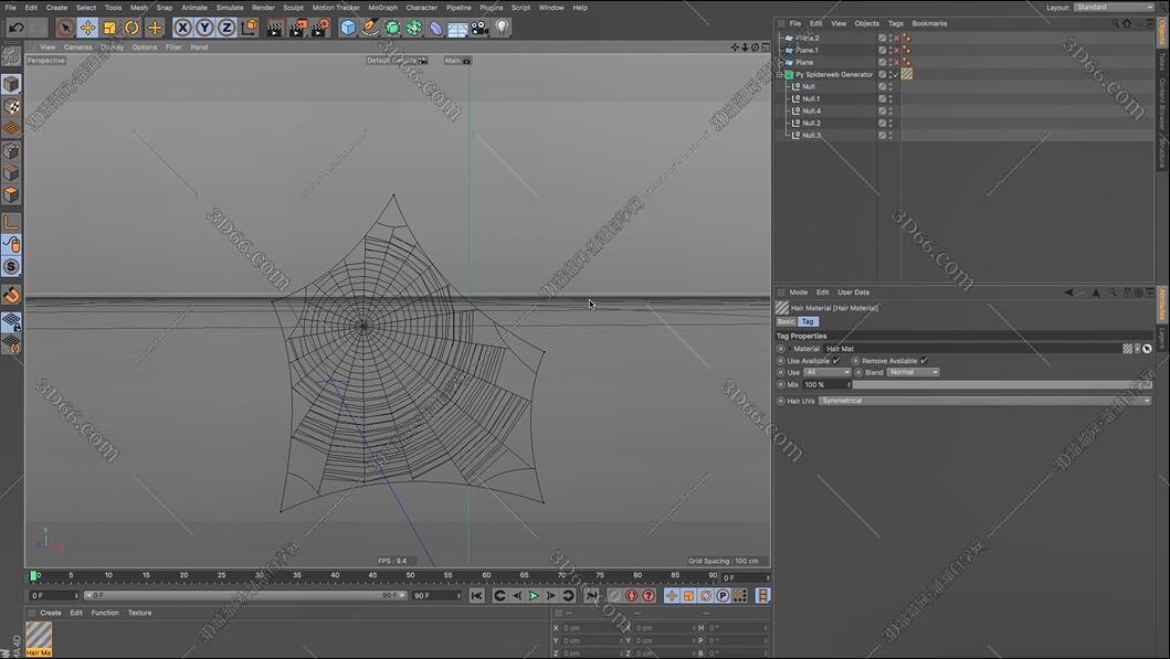 C4D蜘蛛网插件：AEScripts SpiderWeb V1.2