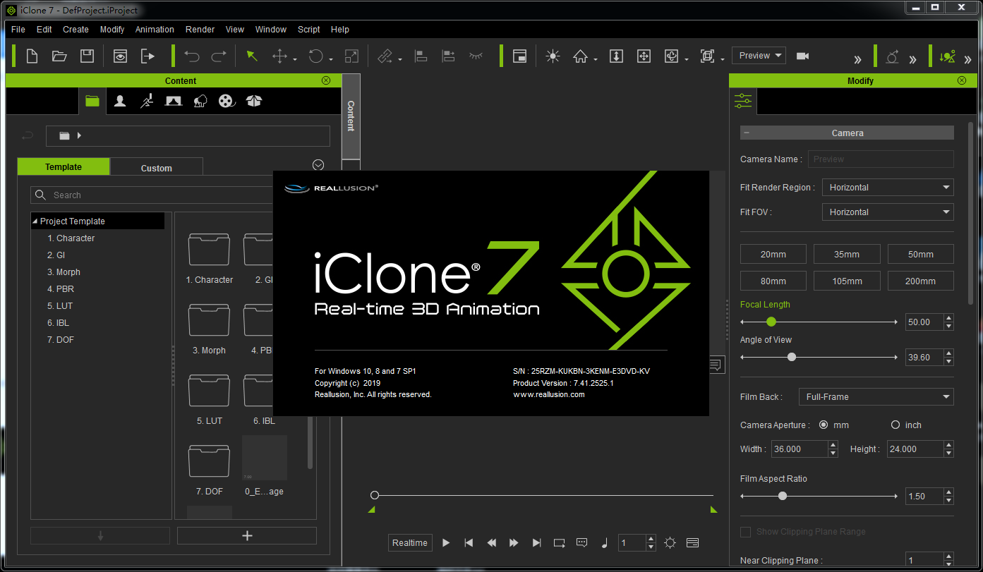 Reallusion iClone Pro 7.41【3D动画制作软件v7.41.2525】英文破解版