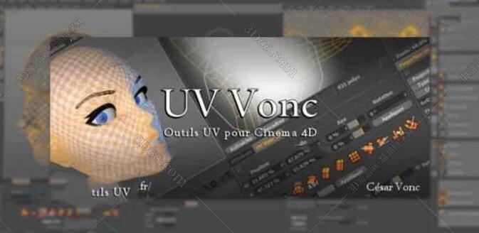 C4DUV编辑器插件：CodeVonc UV Vonc V1.0