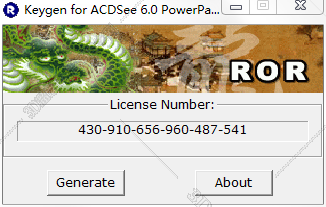 ACDSee6.0序列号【ACDSee6注册机】激活码