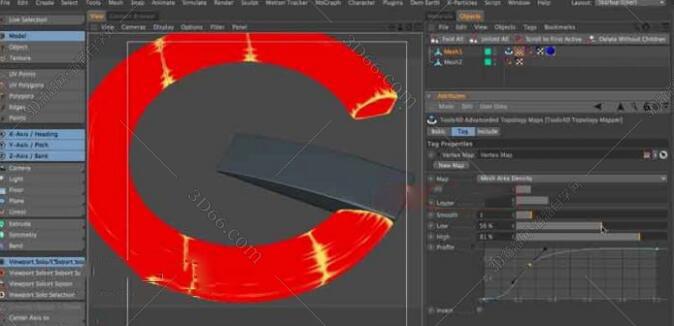 C4D顶点拓扑贴图工具插件：Tools4D Topology Vertex Maps