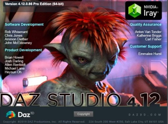 DAZ Studio Pro Edition 4.12.1.118【DAZ Studio 4.12】免费破解版