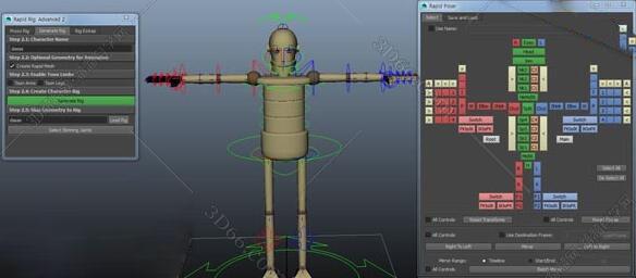 Maya角色绑定插件：Rapid Rig Modular Adv v2.3.0