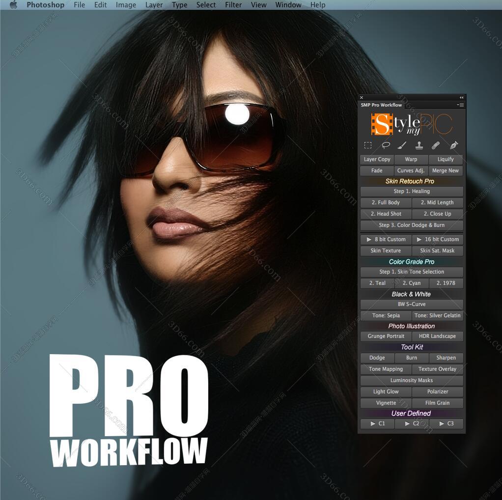 [Mac/Win]StyleMyPic高端修饰专业颜色分级Photoshop插件Workflow Panel v2.0