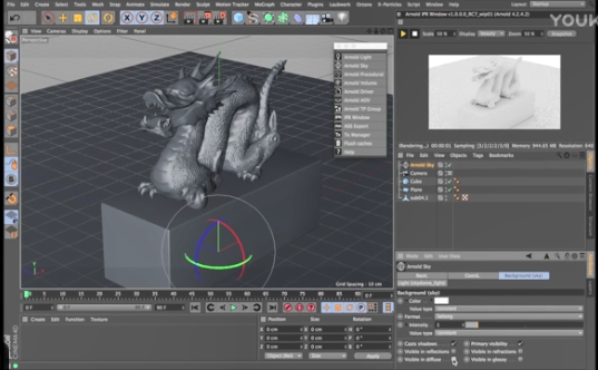 C4D阿诺德渲染器插件：Solid Angle Cinema 4D To Arnold v4.0.0.1 免费下载