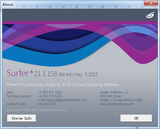 golden software surfer 21【3D立体绘图建模软件】免费破解版 附安装教程