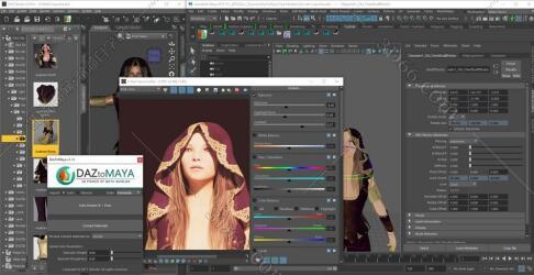 DazStudio转换到Maya为作品优化及渲染插件：DazToMaya v1.2