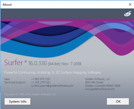 Golden Software Surfer 16【三维建模绘图软件】官方破解版