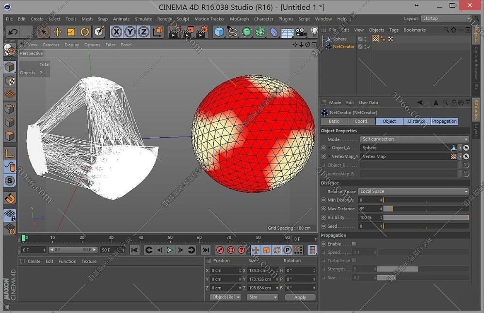 C4D线框生成器插件：NetCreator