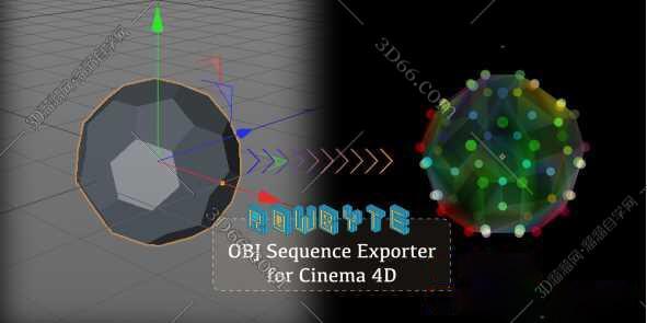 OBJ序列导出C4D插件：Plexus OBJ Sequence Exporter