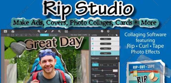 Photoshop图片拼贴特效处理工具：JixiPix Rip Studio Pro v1.0.3
