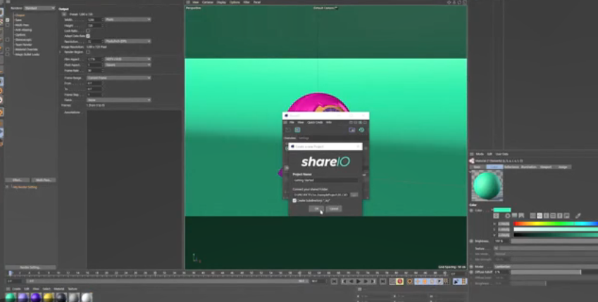 C4D工程文件模型素材贴图材质设置共享插件：Aescripts shareIO v1.10 For Cinema 4D R23 Win破解版免费下载