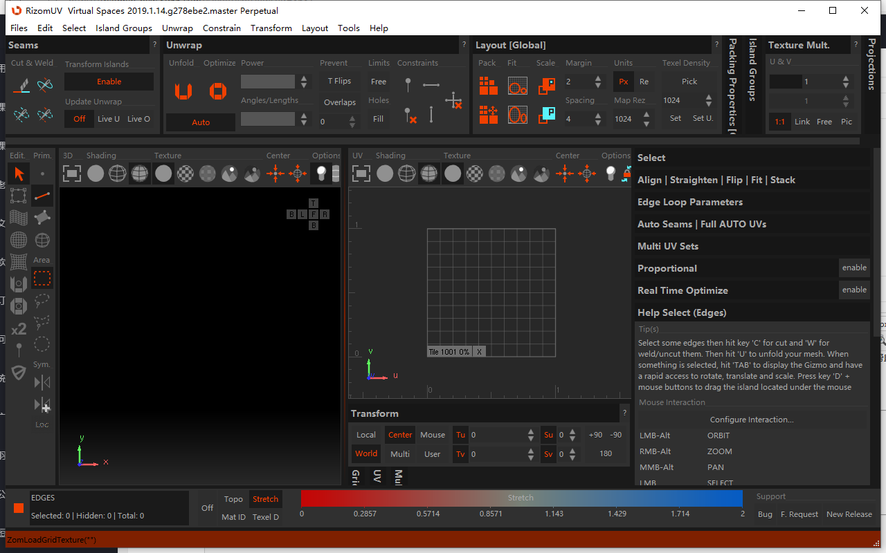 RizomUV 2019【三维模型展UV软件】英文破解版