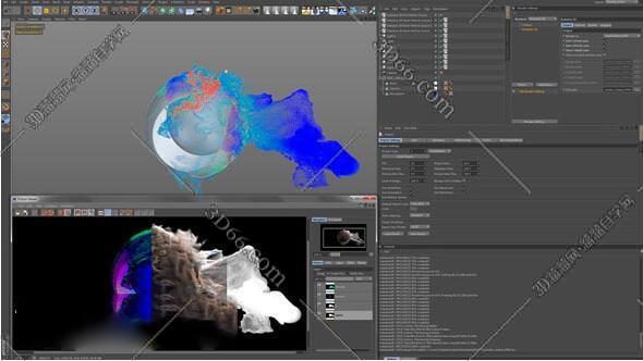 C4D粒子渲染器插件：Thinkbox Krakatoa v2.6.3