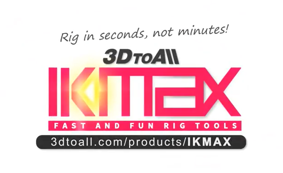 【3DMAX插件】一键IK绑定插件神器3DtoAll IKMAX v1.72 for 3ds Max 2015-2022破解版下载