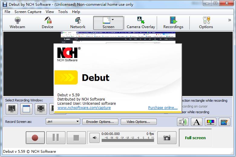 Debut Video Capture Software (屏幕录制软件) V5.99免费版