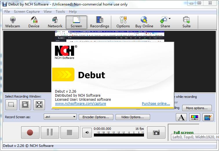 Debut Video Capture Software (屏幕录制软件) V2.26绿色版